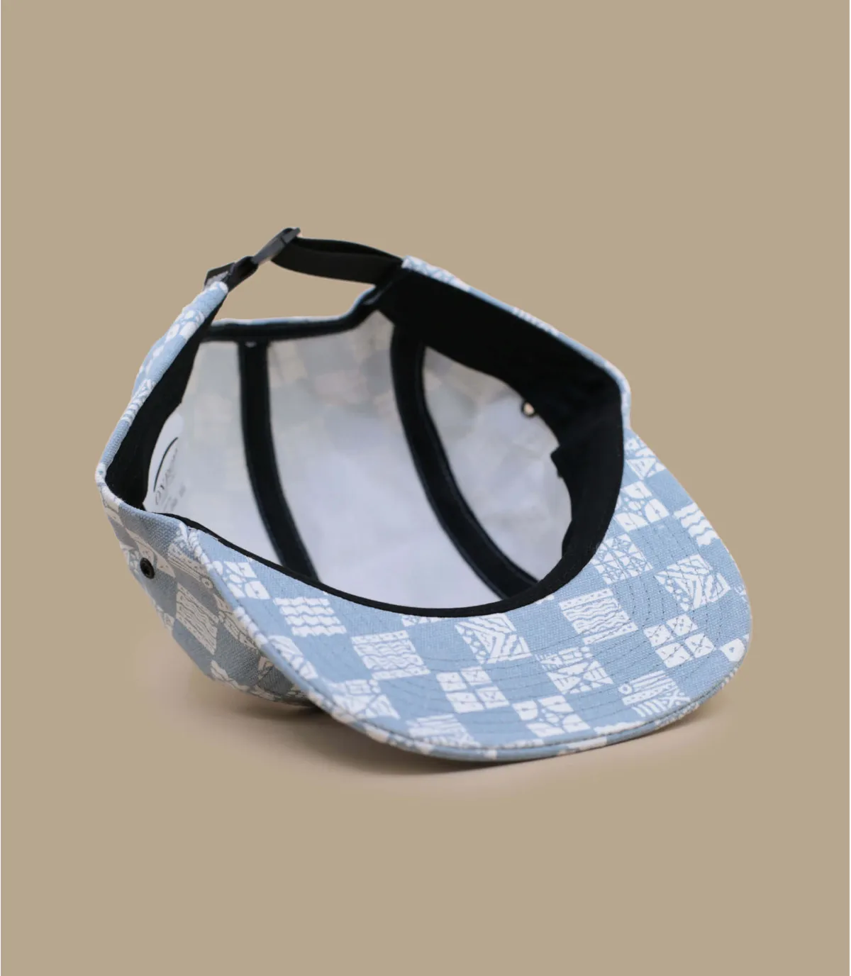 casquette five panel bleue et blanche carreaux à motif - Casquette 5 Panel Epere light blue Oxbow : Headict