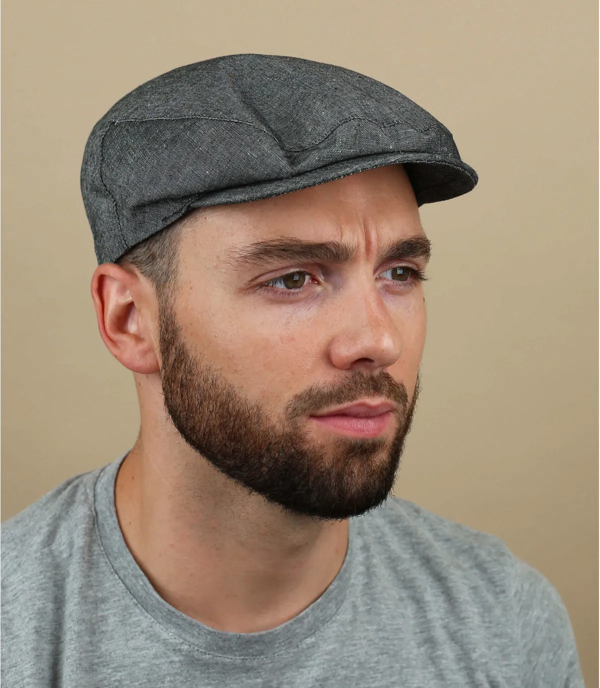 casquette plate gris - Bradford gris Mtm : Headict