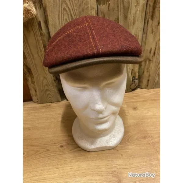 Casquette pure Laine plate, couleur: bordeaux marque: LOVERGREEN