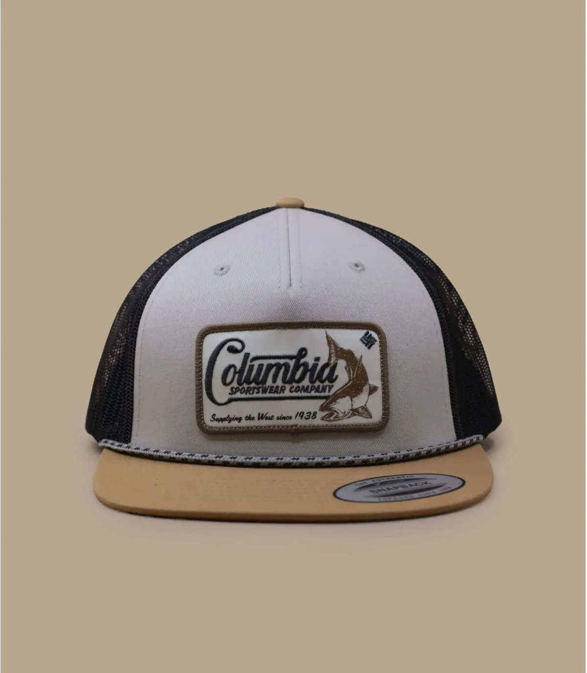 Casquette snapback beige noire - Casquette Snapback West Fish light camel Columbia : Headict