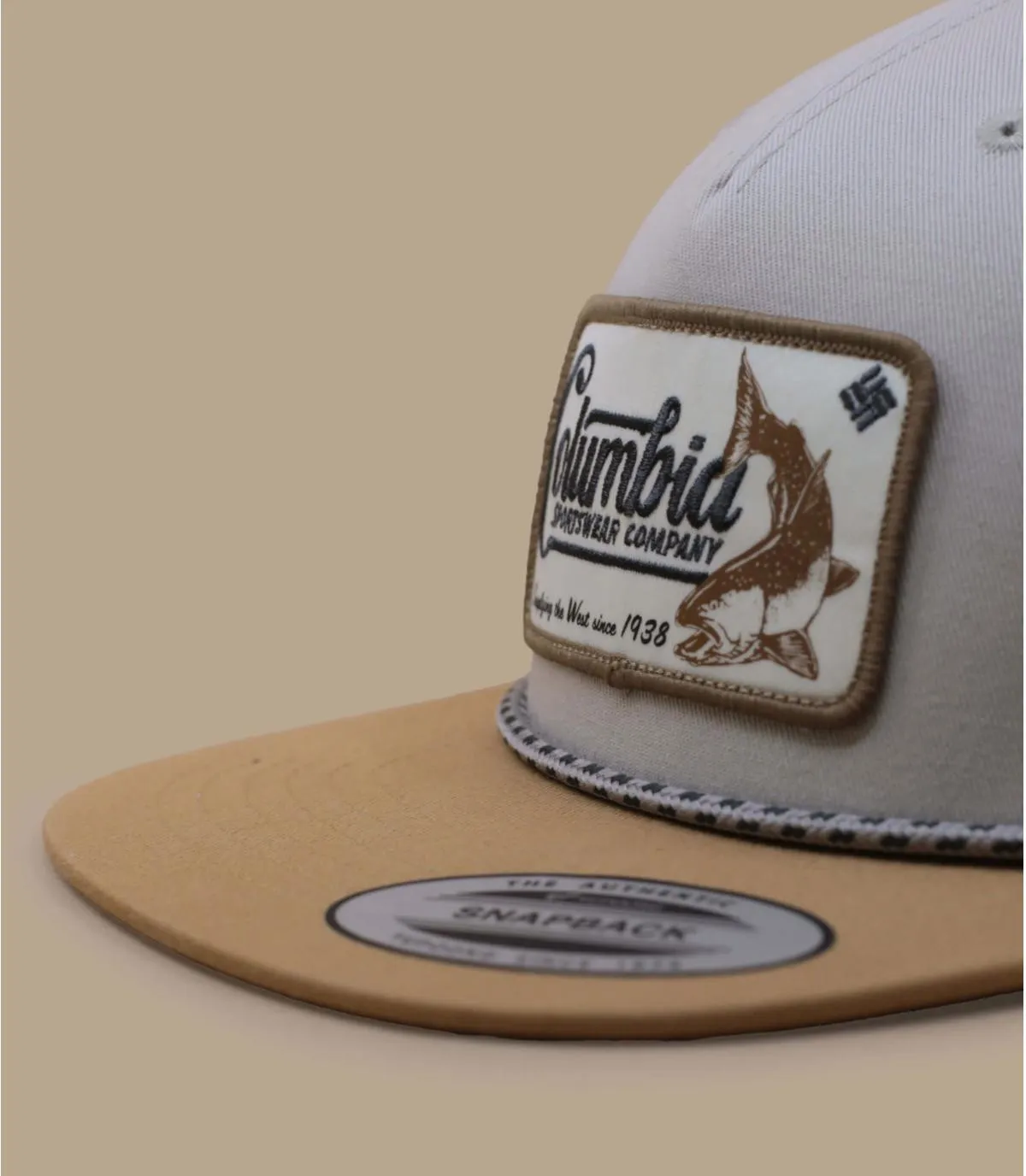 Casquette snapback beige noire - Casquette Snapback West Fish light camel Columbia : Headict