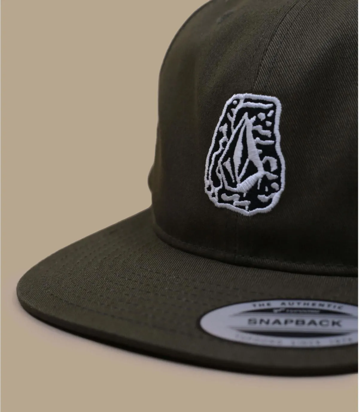 Casquette snapback beige volcom - Snapback Stoney Stone old mill Volcom : Headict