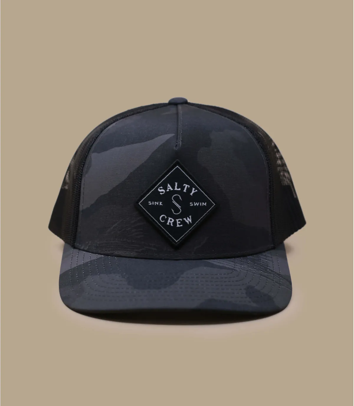 Casquette trucker militaire salty crew - Casquette Sealine Retro Trucker black camo Salty Crew : Headict