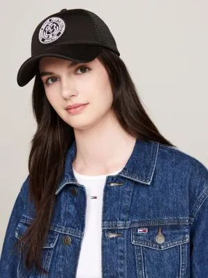 Casquette Trucker Varsity en maille | Noir | Tommy Hilfiger