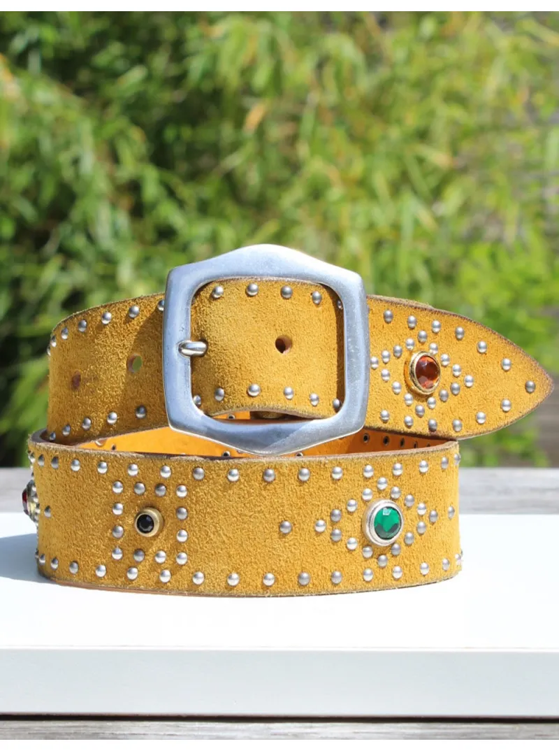 Ceinture Aspen en daim avec perles Post&Co