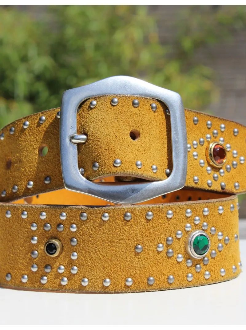 Ceinture Aspen en daim avec perles Post&Co