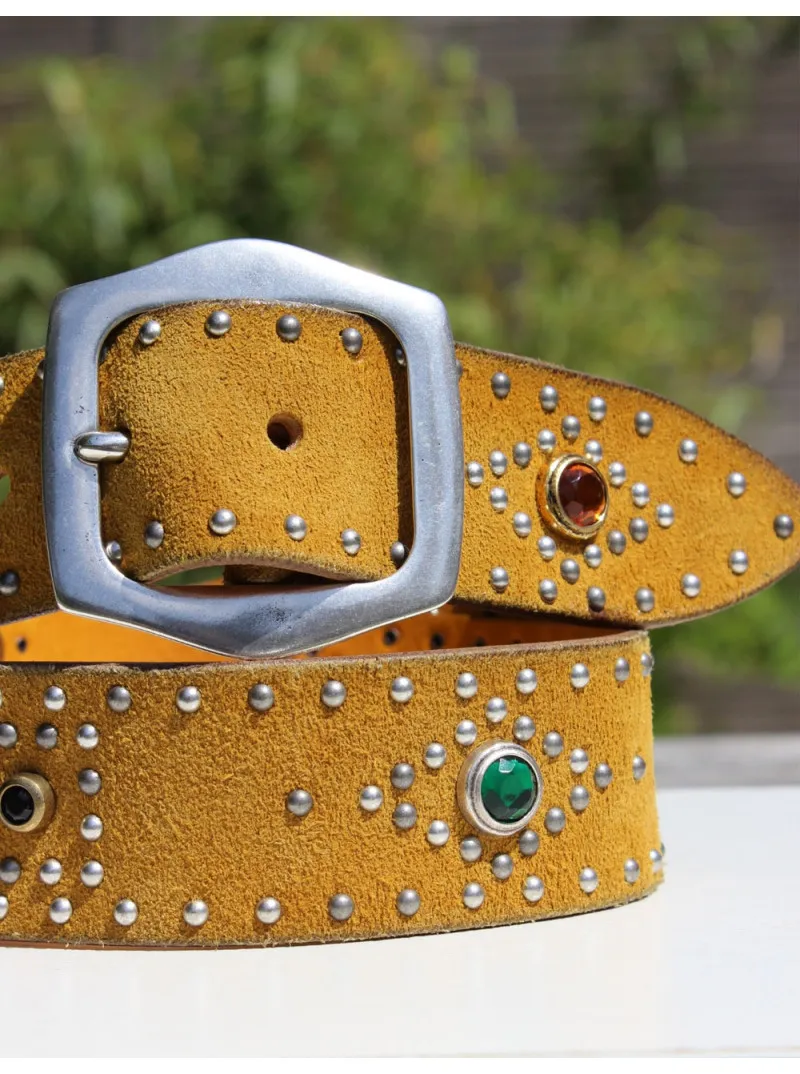 Ceinture Aspen en daim avec perles Post&Co