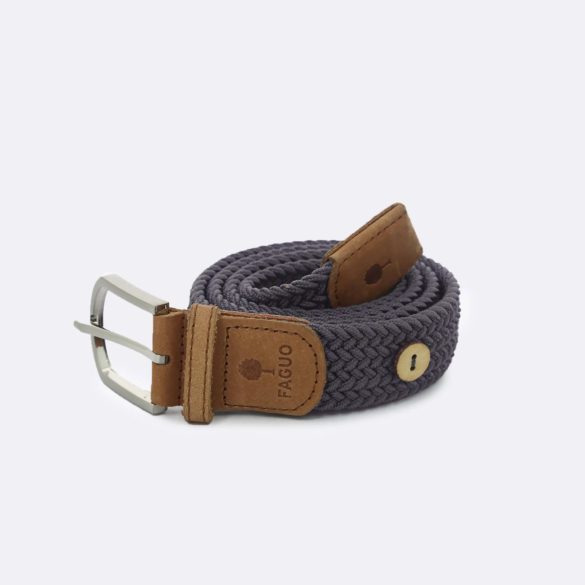 Ceinture gris polyester recyclé et élasthanne - modèle Belt - FAGUO