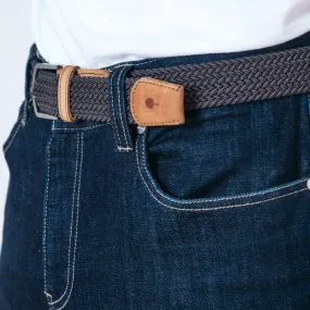 Ceinture gris polyester recyclé et élasthanne - modèle Belt - FAGUO