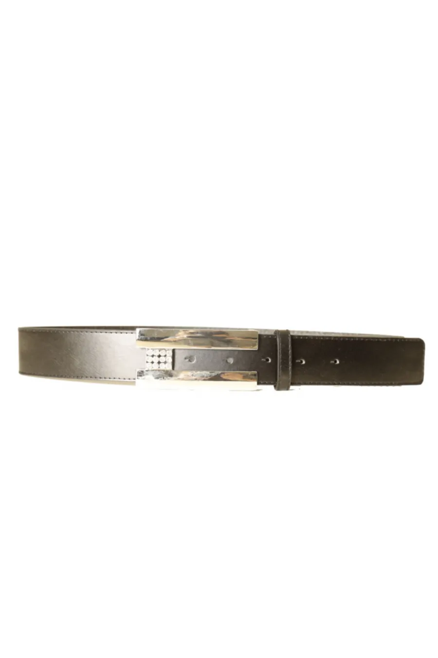 Ceinture Noire avec boucle rectangle à strass BG8001-61