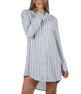 Chemise de nuit manches longues Fashion Stripes Admas