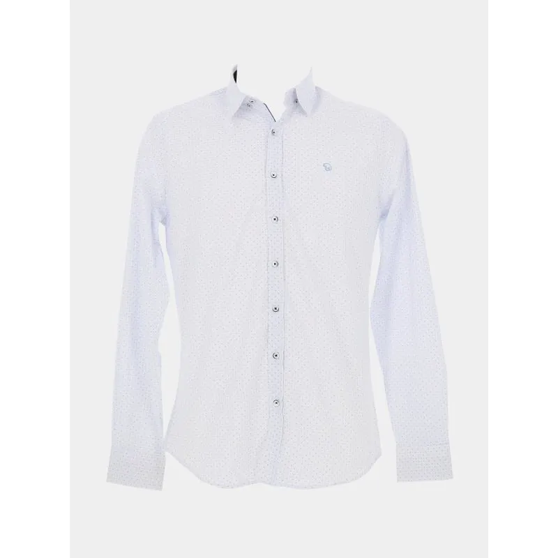 Chemise en lin manches courtes bleu marine homme - Blend | wimod