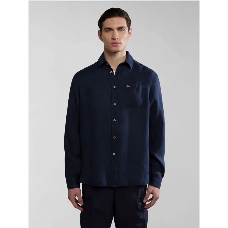 Chemise manches longues mush bleu marine homme - Oxbow | wimod