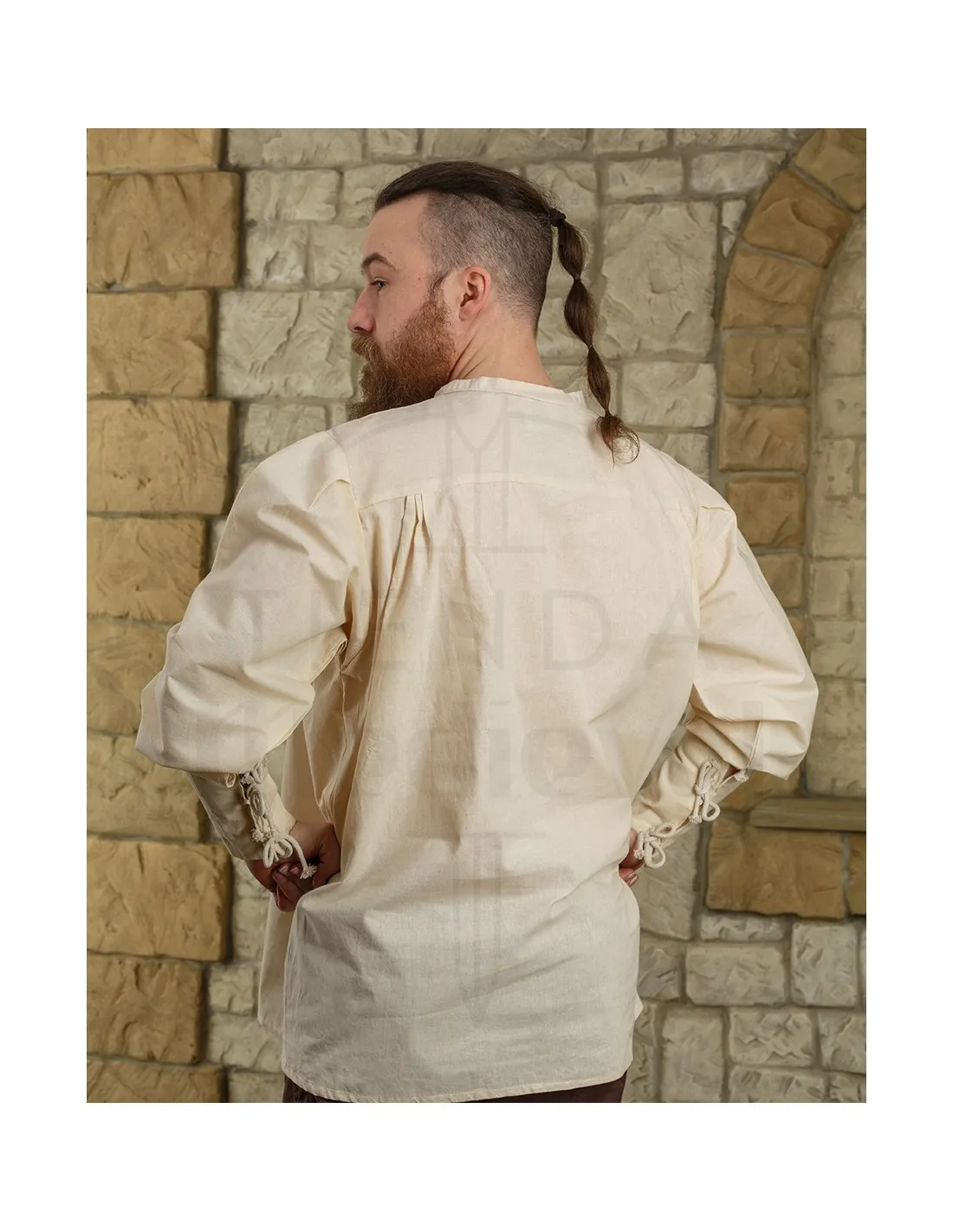 Chemise médiévale en coton Simon, crème ⚔️ Tienda-Medieval - ⚔️ Boutique-Epees