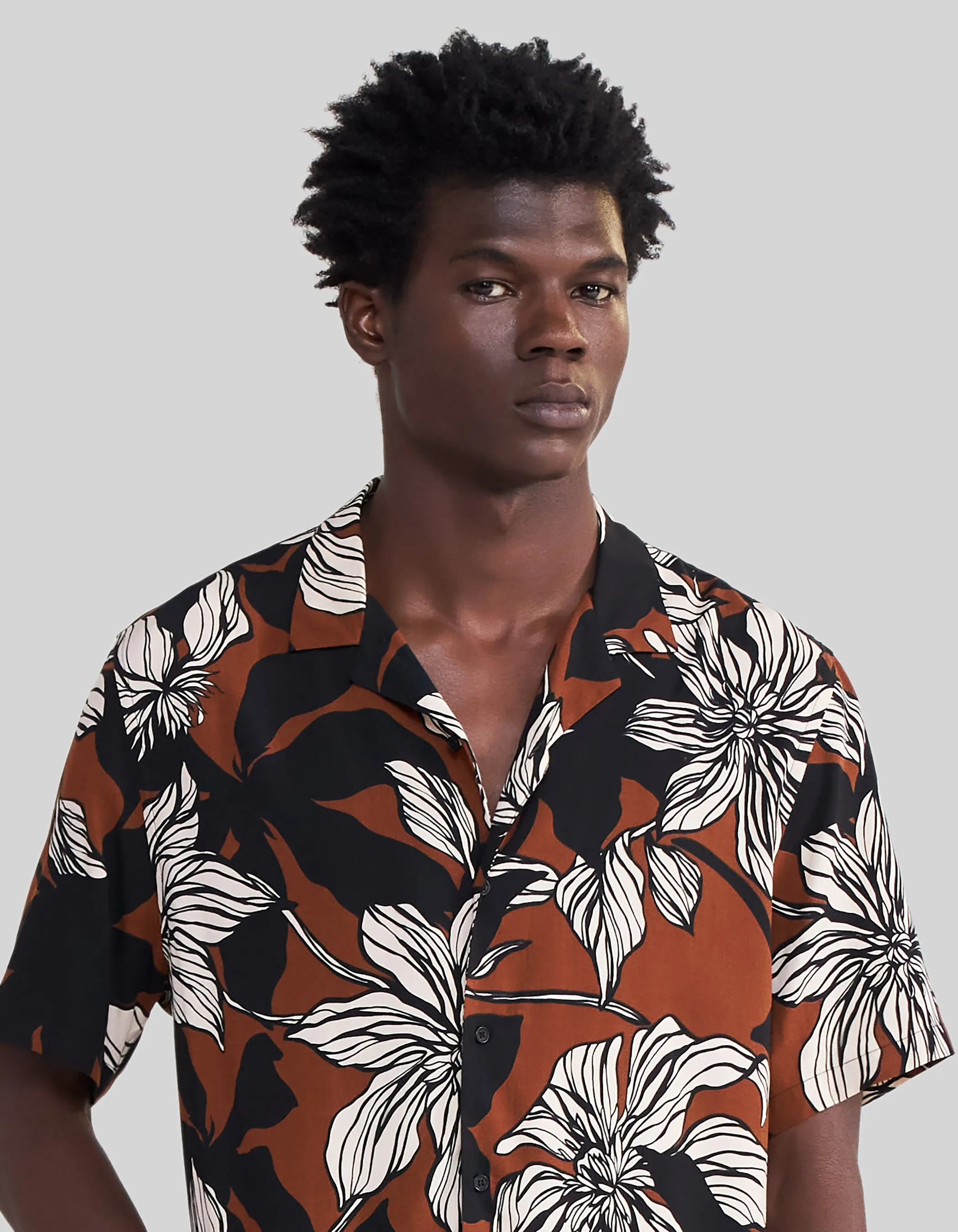 Chemise REGULAR ambre LENZING™ ECOVERO™ maxi floral Homme