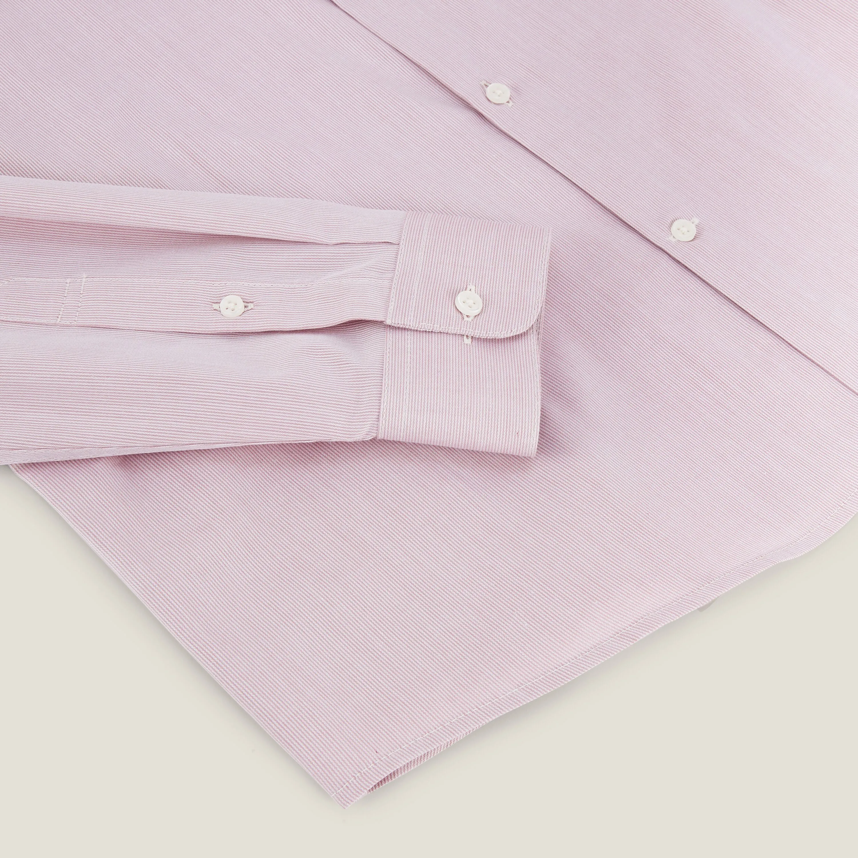 Chemise slim unie coton matière italienne Rose pâle | Jules