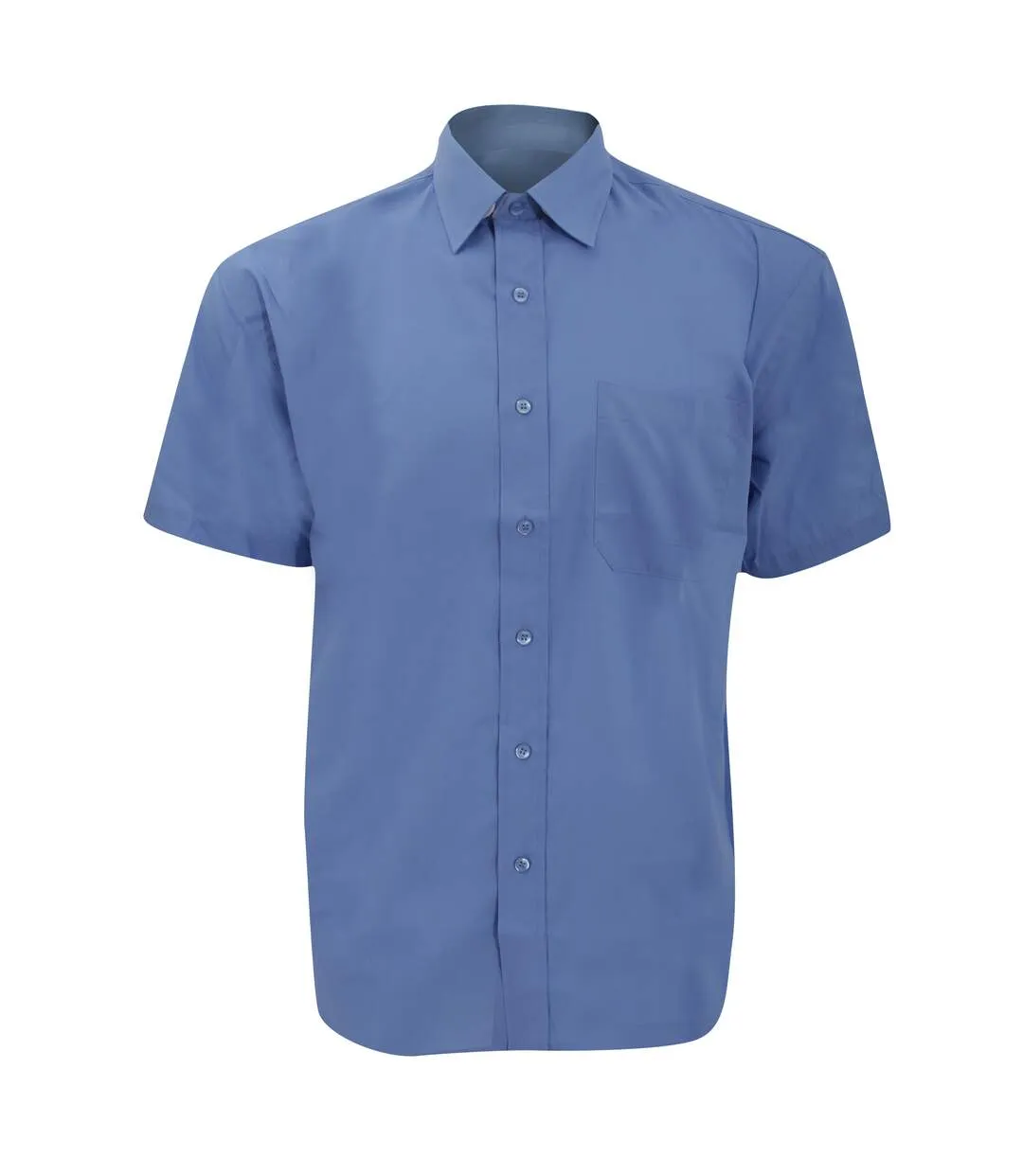 Chemise à manches courtes en popeline  collection pour homme bleu clair Russell