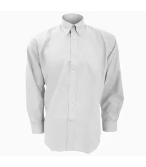 Chemise à manches longues homme blanc Kustom Kit