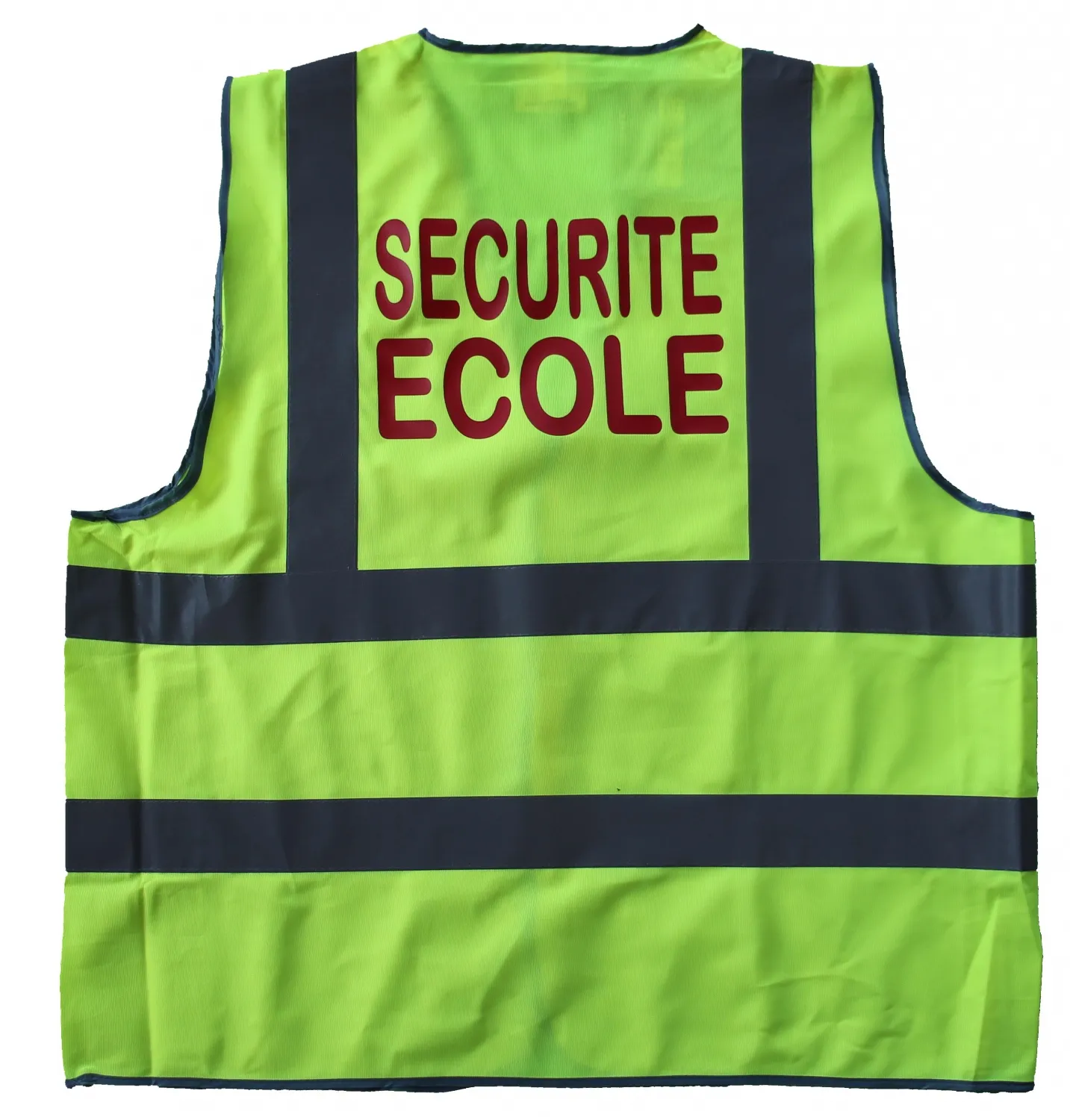 Gilet de sécurité - jaune fluo - marquage au dos SECURITE ECOLE 