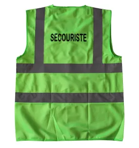 Gilet de sécurité - vert - marquage au dos Secouriste 