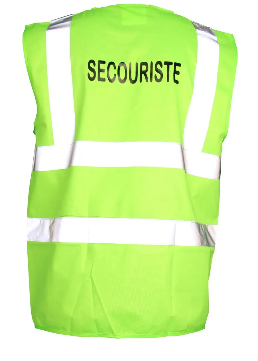 Gilet de sécurité - vert - marquage au dos Secouriste 