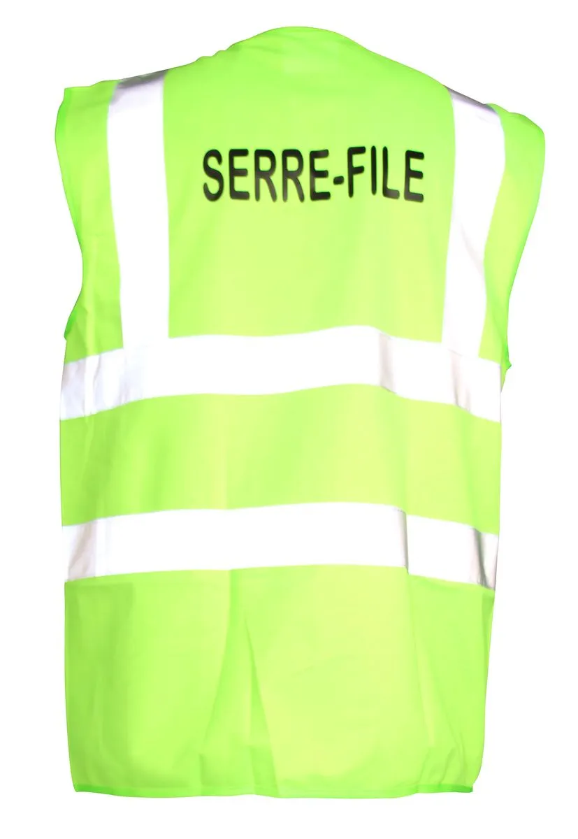 Gilet de sécurité - vert - marquage au dos Serre-File 