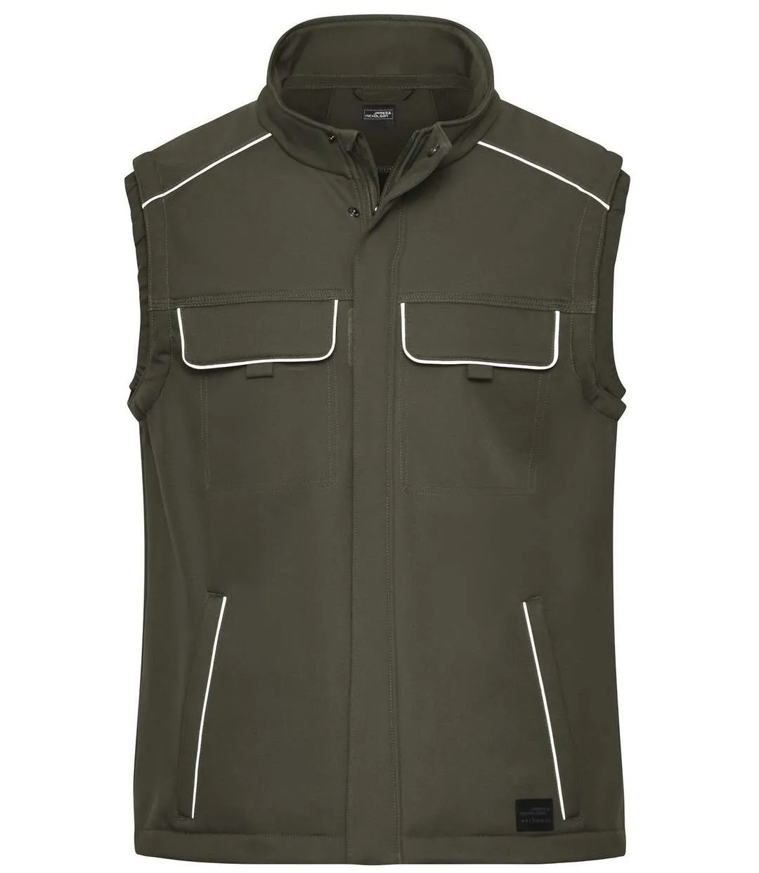 Gilet de travail bodywarmer softshell - JN883 - vert olive