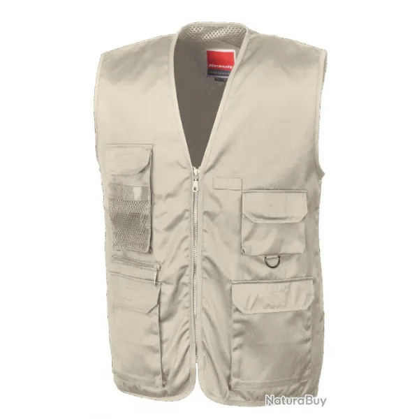 Gilet Sand Camel Reporter RESULT TAILLE M R4507