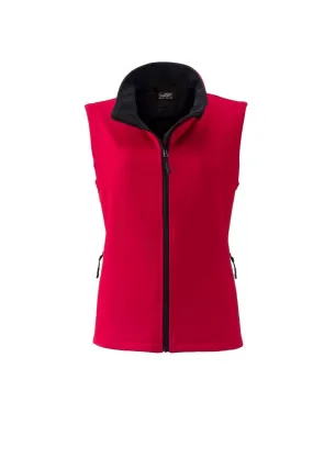 Gilet sans manches micropolaire softshell - JN1127 - rouge - Femme 