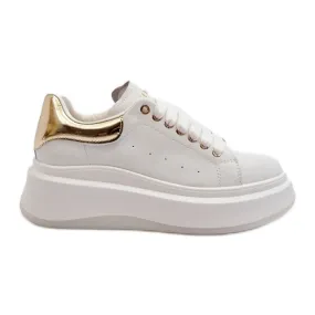 GOE Baskets en cuir pour femme NN2N4031 Blanc blanche