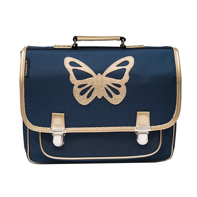 Grand Cartable Papillon Bleu