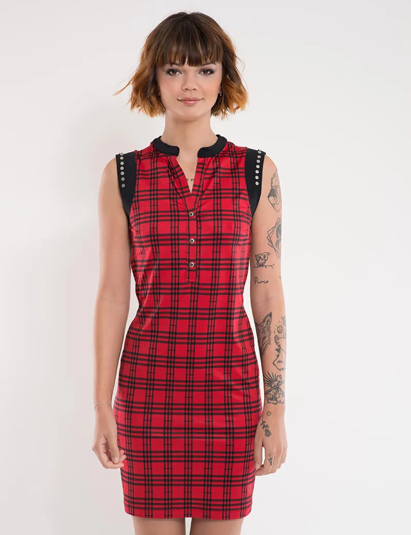 HBT - Palace - Emily Robe Courte Red Tartan - Boutiques Seven's