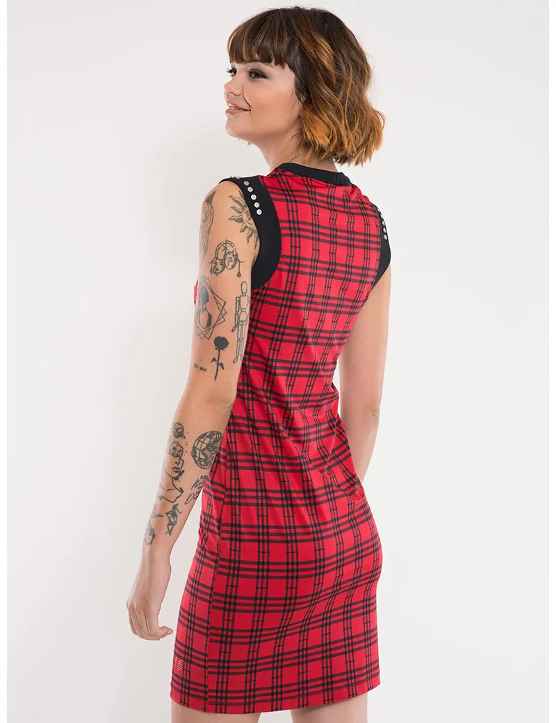 HBT - Palace - Emily Robe Courte Red Tartan - Boutiques Seven's