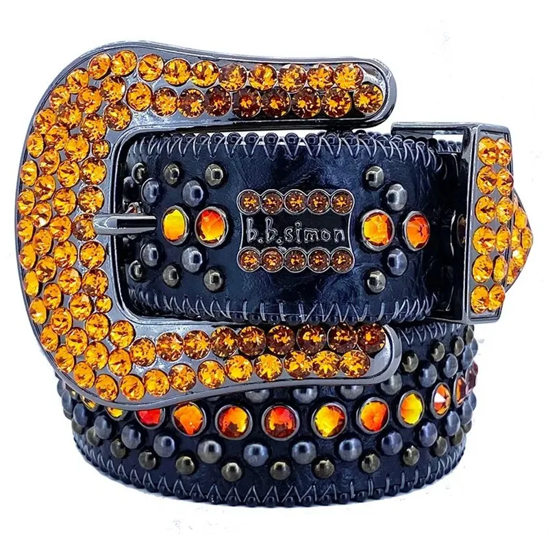 Hommes Femmes Bb Simon Ceinture De Luxe Designer Ceinture Rétro Aiguille Boucle Ceintures 20 Couleur Cristal Diamant Du 14,86 € 