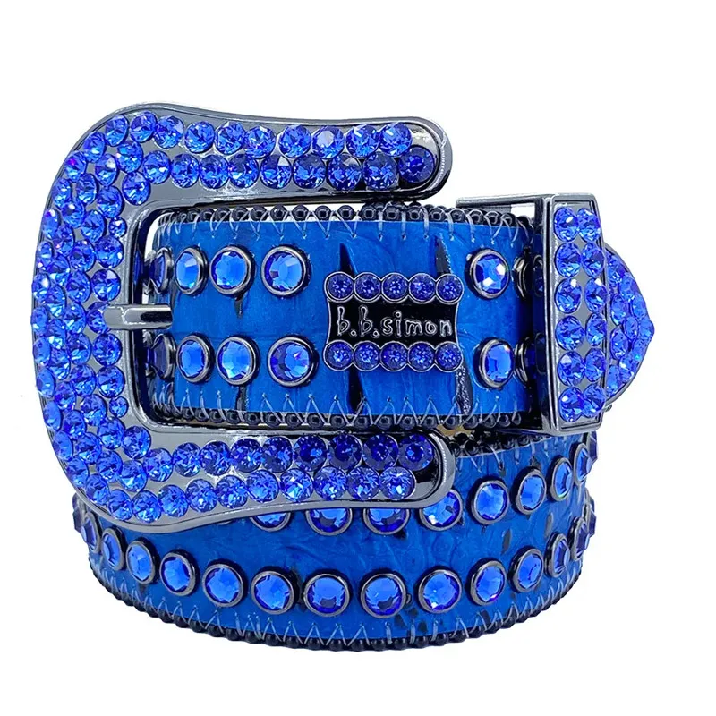 Hommes Femmes Bb Simon Ceinture De Luxe Designer Ceinture Rétro Aiguille Boucle Ceintures 20 Couleur Cristal Diamant Du 14,86 € 