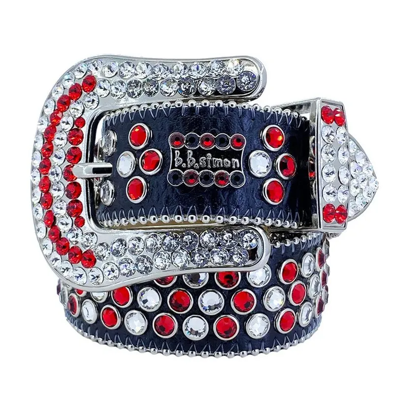 Hommes Femmes Bb Simon Ceinture De Luxe Designer Ceinture Rétro Aiguille Boucle Ceintures 20 Couleur Cristal Diamant Du 14,86 € 