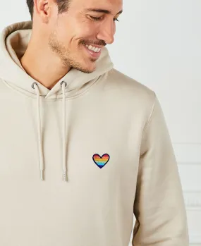 Hoodie homme Coeur LGBT (brodé)