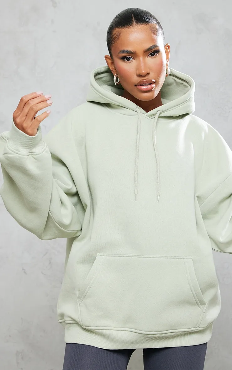 Hoodie oversize en sweat sauge