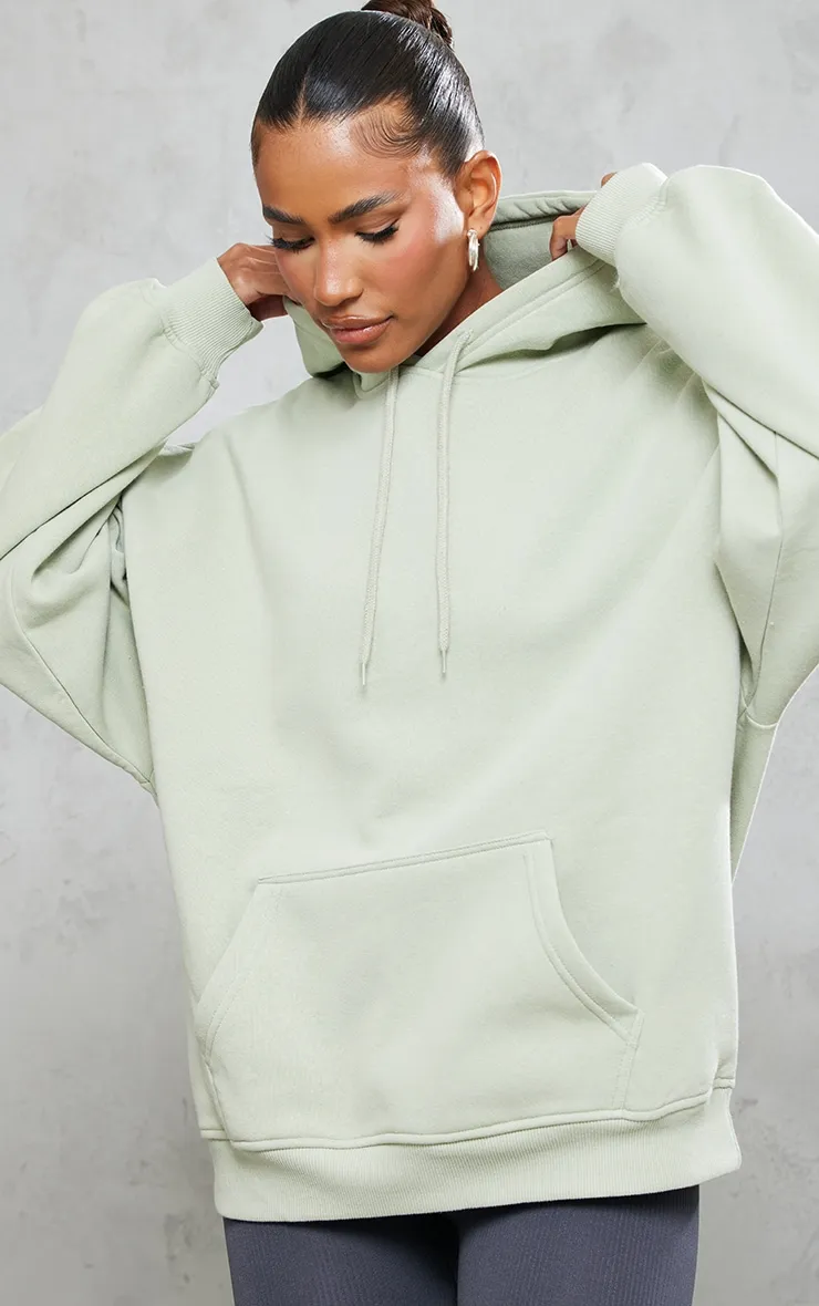 Hoodie oversize en sweat sauge