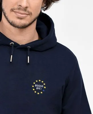 Hoodie zippé homme Bisous bye ! (brodé) 