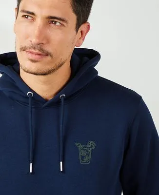 Hoodie zippé homme Cocktail mojito (brodé)