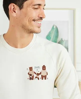 Hoodie zippé homme Famille ours personnalisée