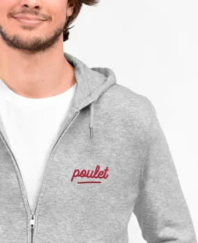 Hoodie zippé homme Poulet (brodé)