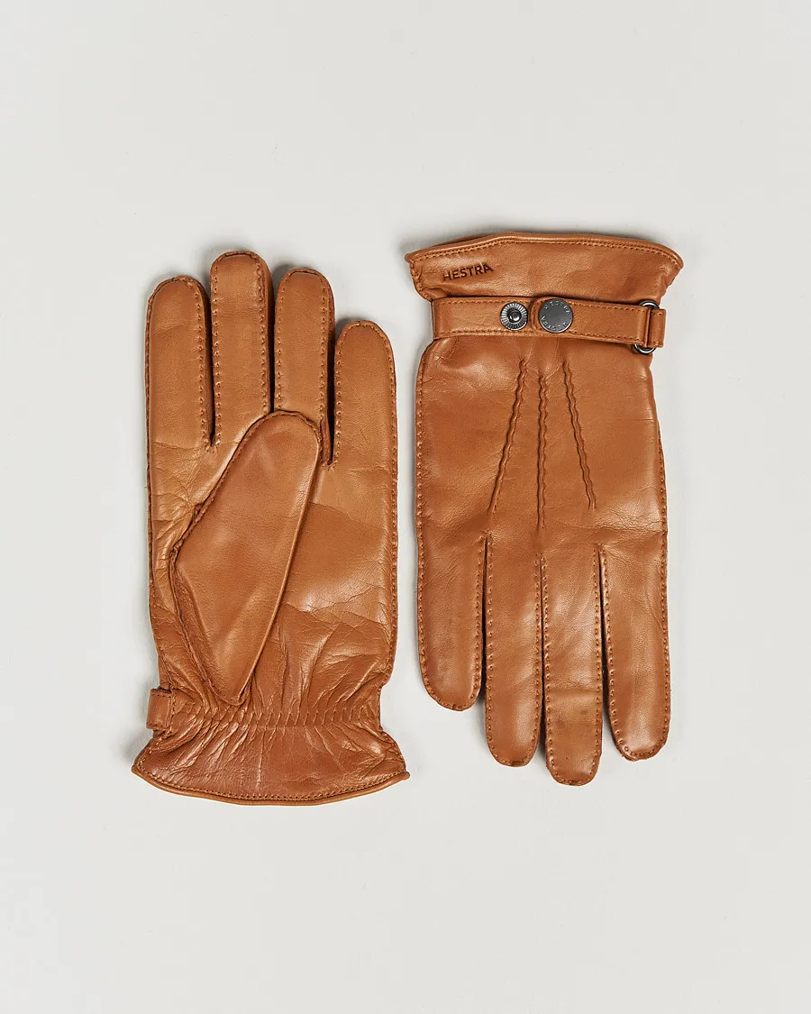 Jake Wool Lined Buckle Glove Cognac