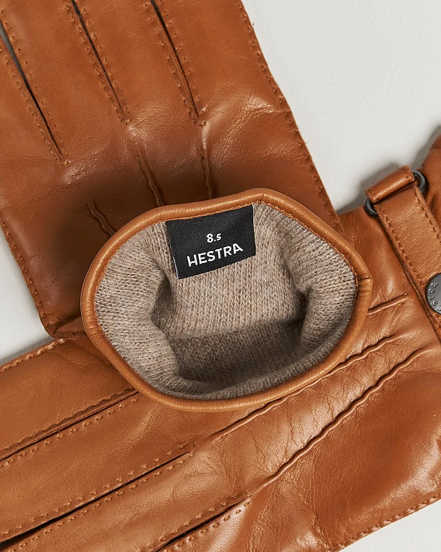 Jake Wool Lined Buckle Glove Cognac