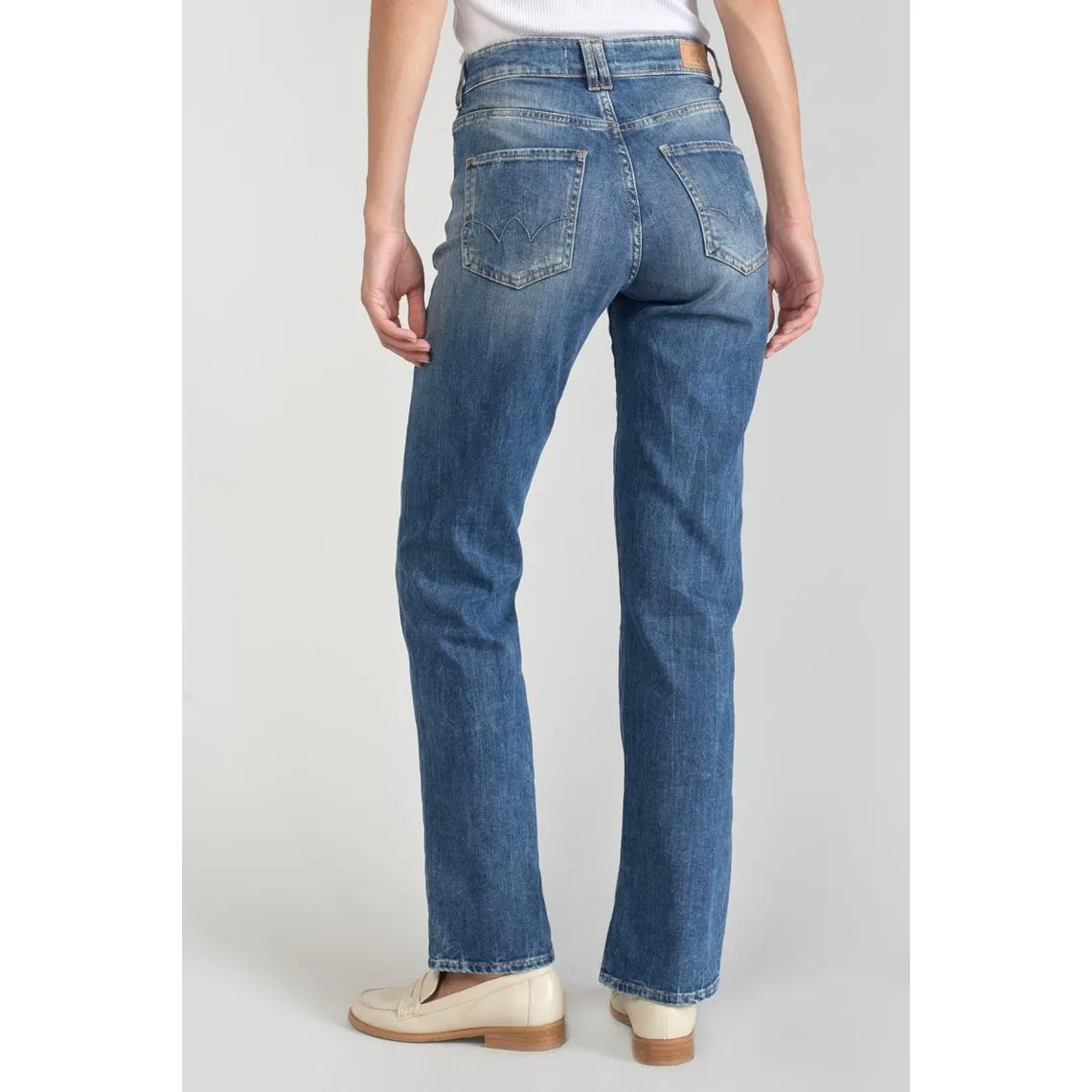 Jeans  400/19 mom taille haute, longueur 34 en coton Sara | 3 Suisses