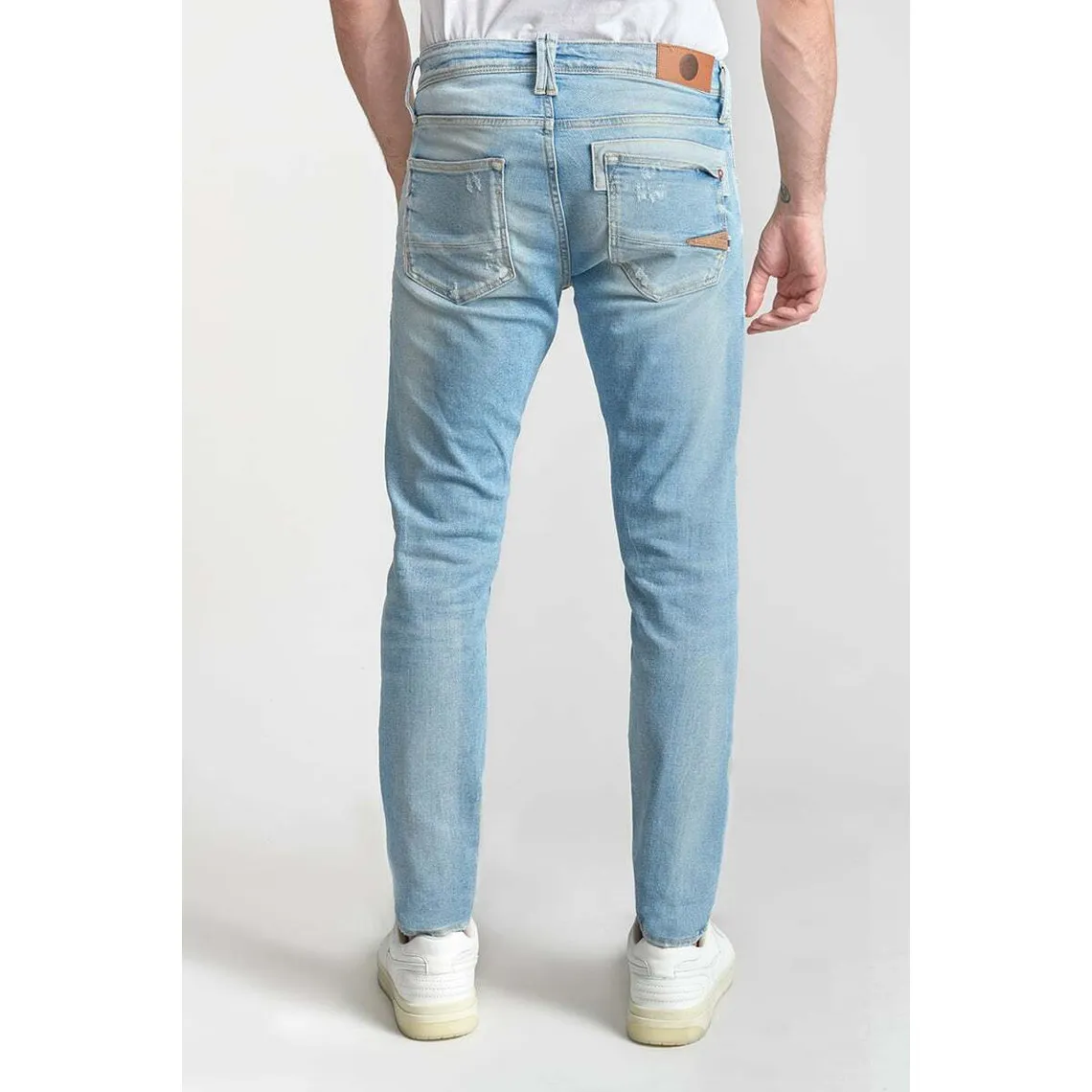 Jeans ajusté stretch 700/11, longueur 34 bleu en coton Vern | 3 Suisses