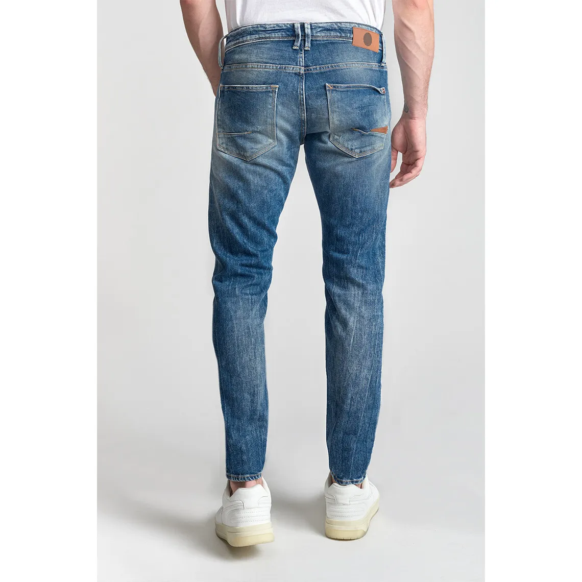 Jeans ajusté stretch Beny 700/11, longueur 34 bleu en coton | 3 Suisses