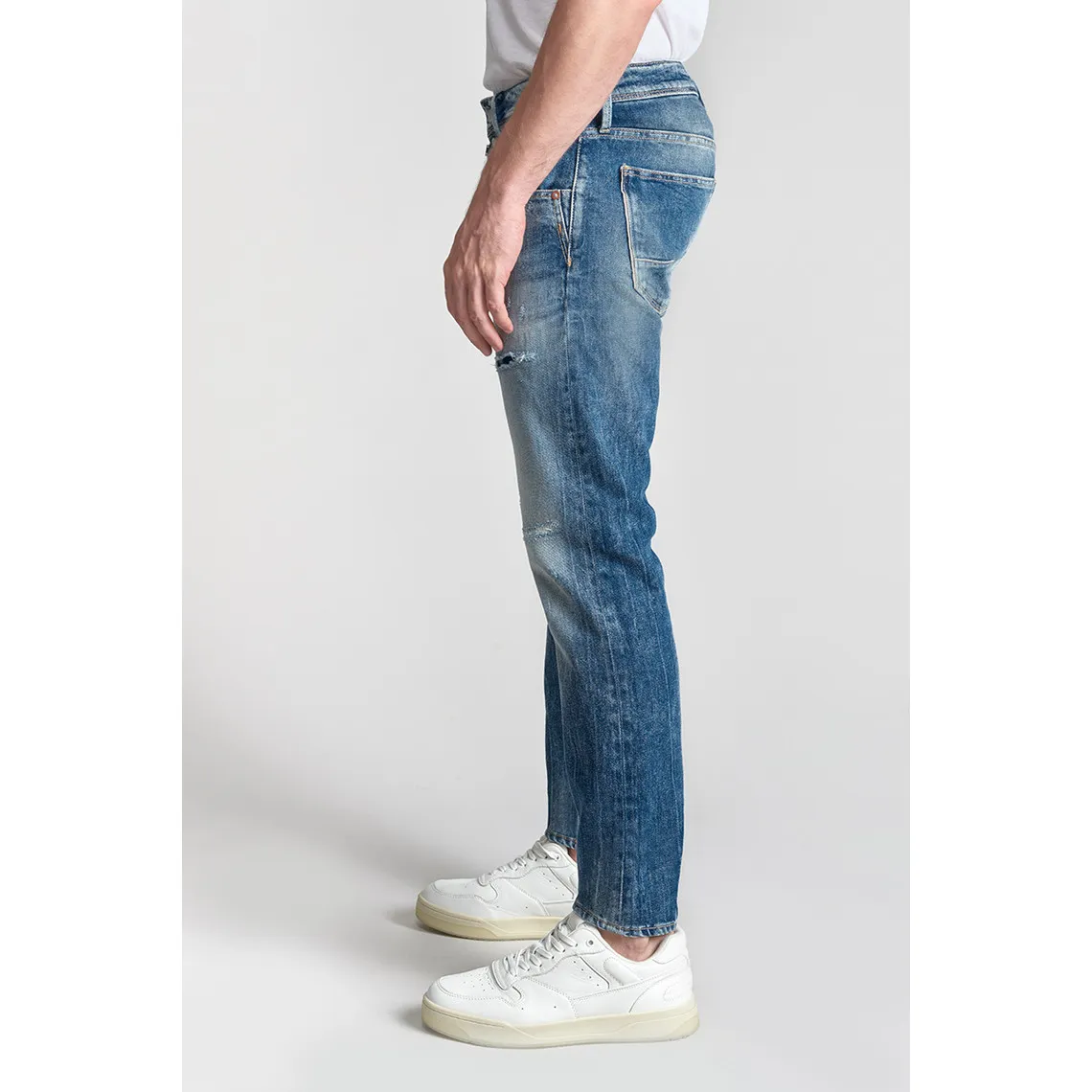 Jeans ajusté stretch Beny 700/11, longueur 34 bleu en coton | 3 Suisses