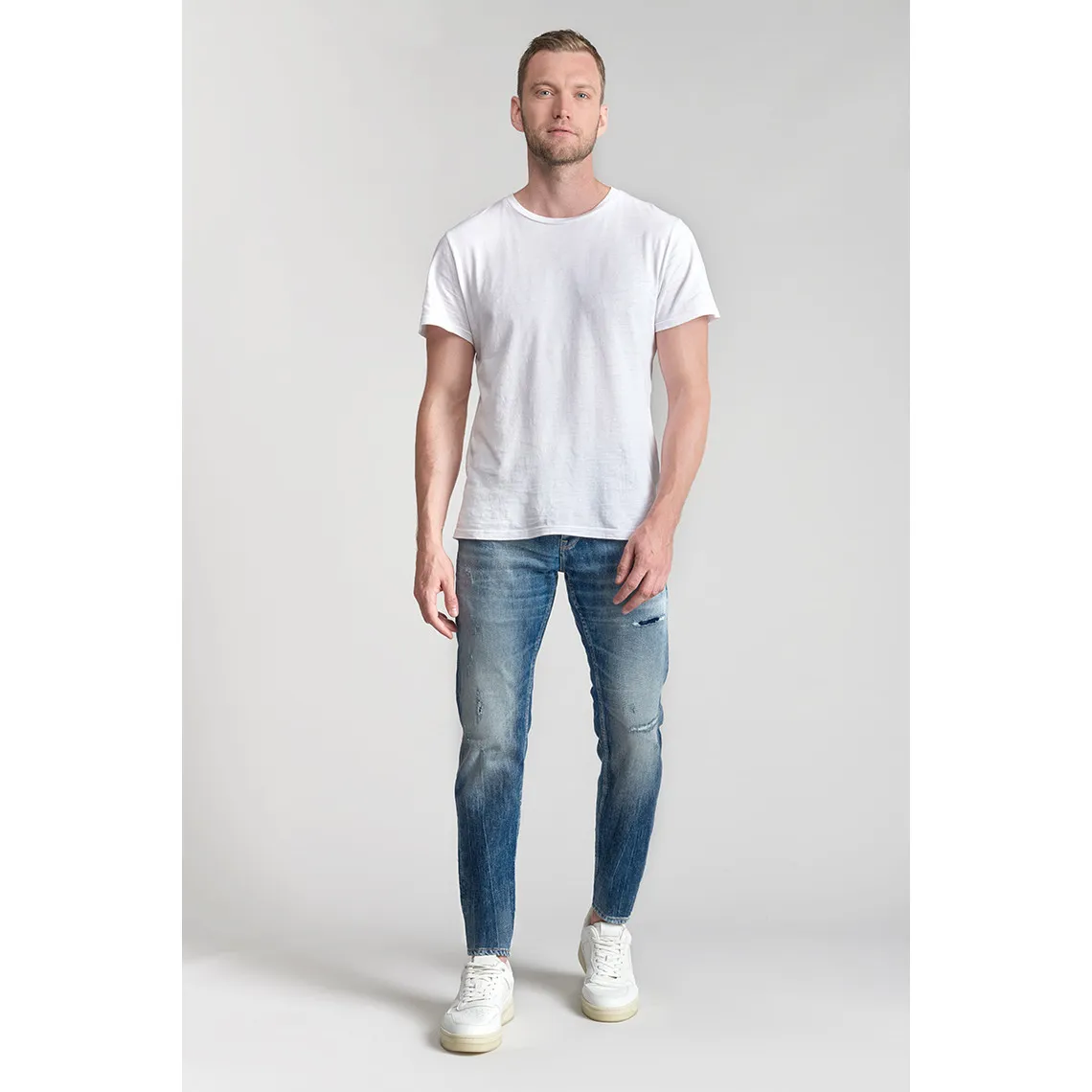 Jeans ajusté stretch Beny 700/11, longueur 34 bleu en coton | 3 Suisses